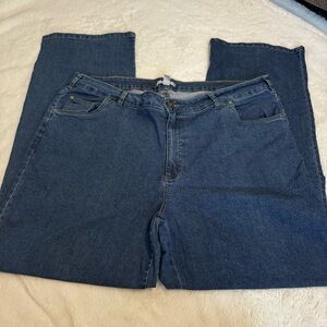 Woman Within Plus Size 22W Tall Blue Jeans